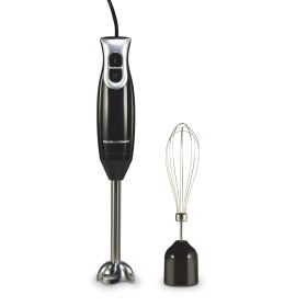 2-Speed Immersion Hand Blender for Kitchen with Blending Wand Whisk, Black