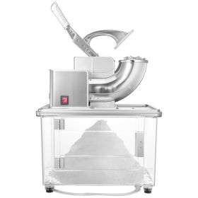 Commercial Ice Crusher 661LBS/H, 350W Electric Snow Cone Machine with 4 Blades, 2000RPM Stainless Steel Shaved Ice Machine with 11 Gal Crushed-Ic