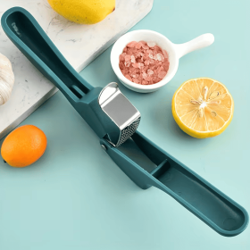 No need to peel! Stainless steel garlic grinder, household manual garlic press, kitchen practical tool