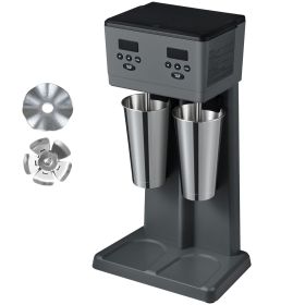 Milkshake Maker, 375W x 2 Electric Milkshake Machine, Commercial Double Heads Drink Mixer Blender, LED Intelligent Microswitch