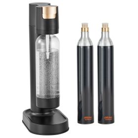 Sparkling Water Maker, Soda Maker Machine for Home Carbonating, Seltzer Water Starter Kit with BPA-free 1L PET Bottle, 2 CO2 Cylinders