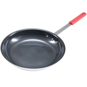 Ceramic Nonstick Egg Pan, Aluminum Frying Pan With Stainless Steel Base, Oven Safe, Dishwasher Safe Skillet (Option: Red 14IN)